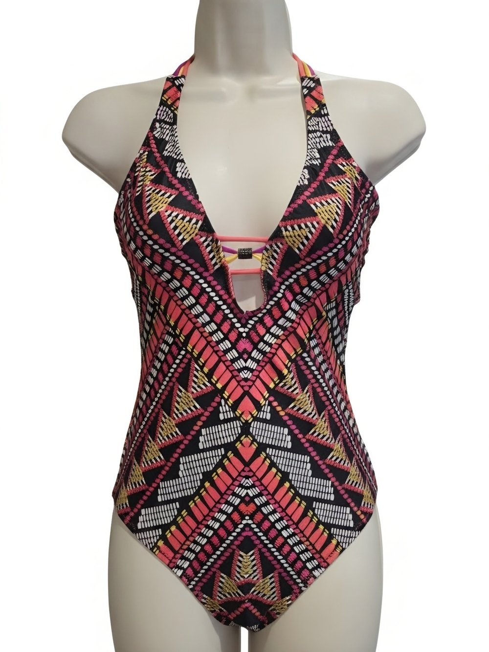 BECCA by Rebecca Virtue Caravan Print One-Piece Swimsuit - Multi/Black